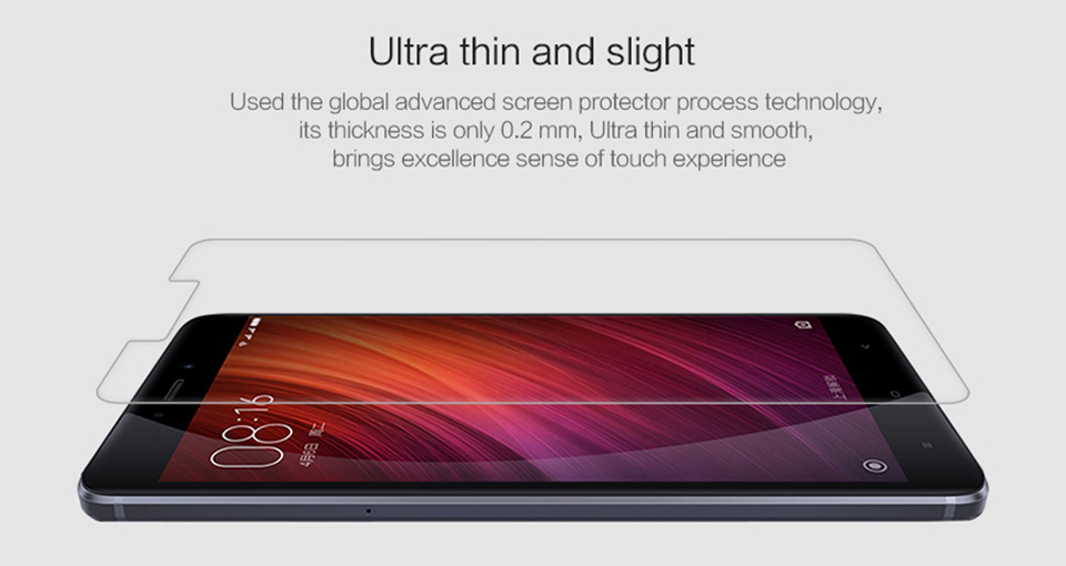 Закаленное защитное стекло  Nillkin H+PRO-SP HM для смартфонов Xiaomi RedMi Note 4 чувствительное