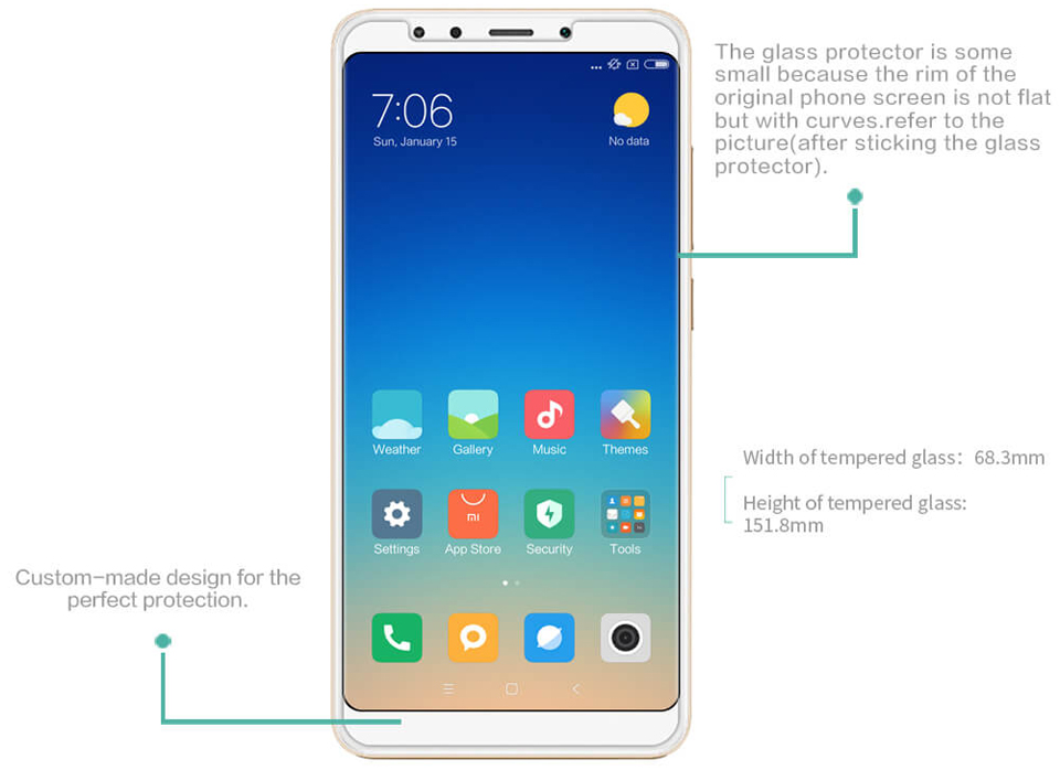 Защитное стекло Nillkin H Anti-Explosion Glass Screen Protector Xiaomi Redmi 5 Plus характеристики