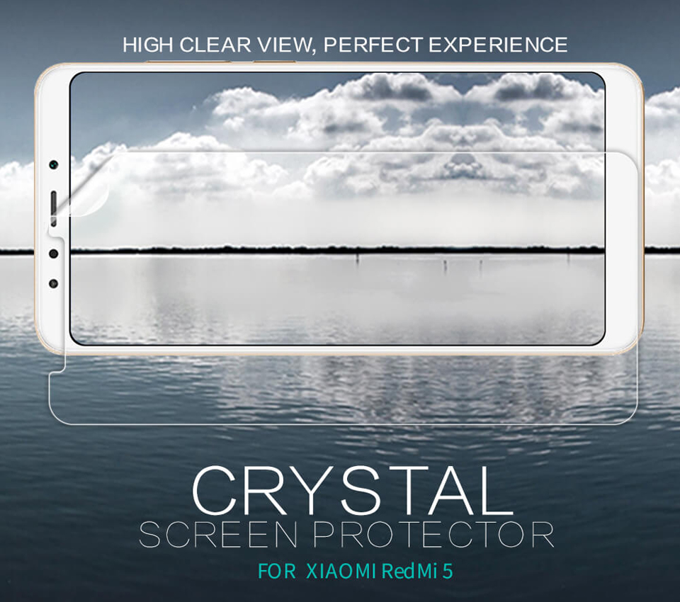 Защитная пленка Nillkin Super Clear Anti-fingerprint Protective Film Xiaomi Redmi 5 крупным планом
