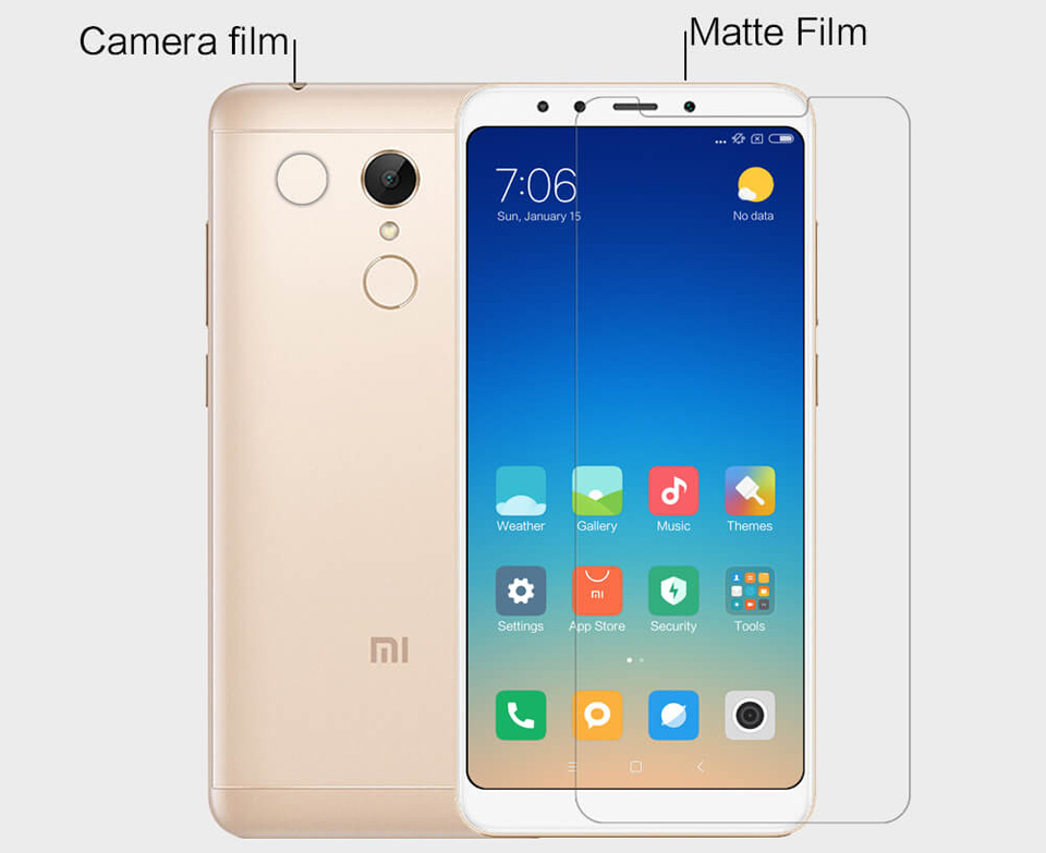 Захисна плівка Nillkin Matte Protective Film Xiaomi Redmi 5 вирізи під мікрофон і камеру