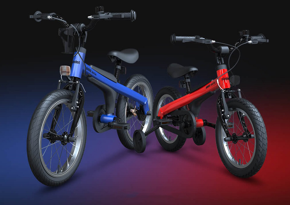 Велосипед Ninebot Kids Bike Red 14" for boys красного и синего цвета