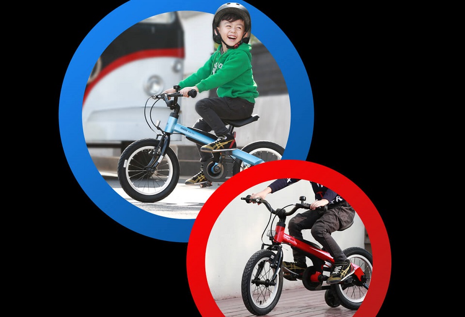 Велосипед Ninebot Kids Bike Red 14" for boys дети катаются