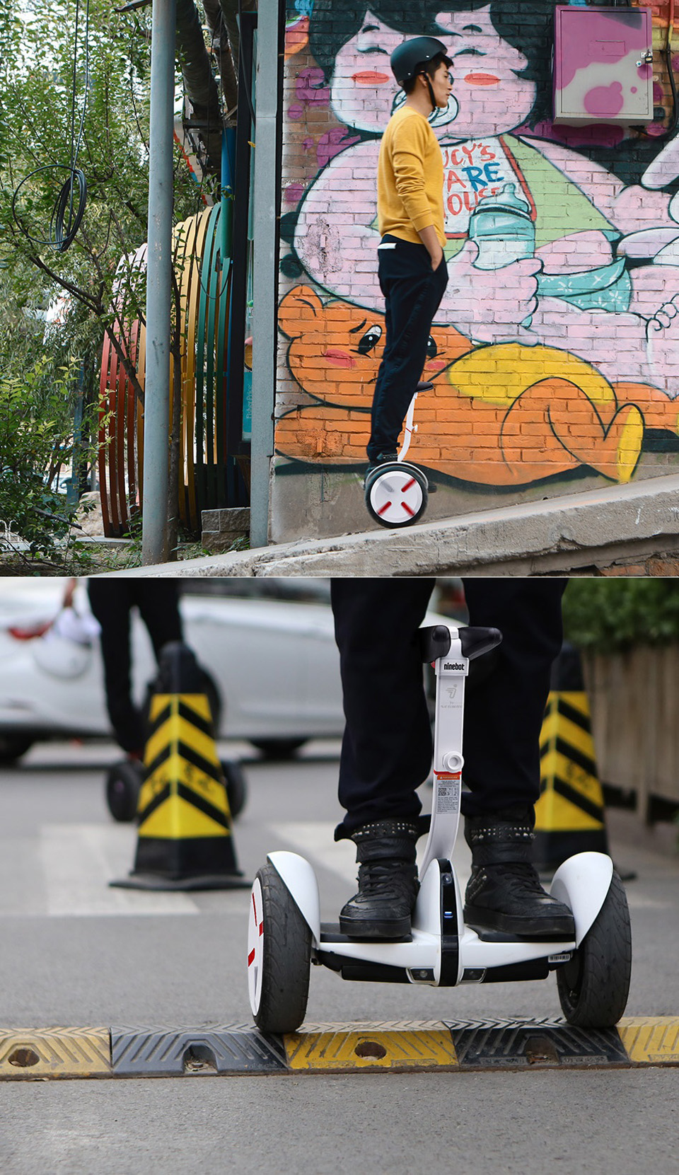 Самобалансуючий скутер Ninebot mini Pro підйом і лежачий поліцейський