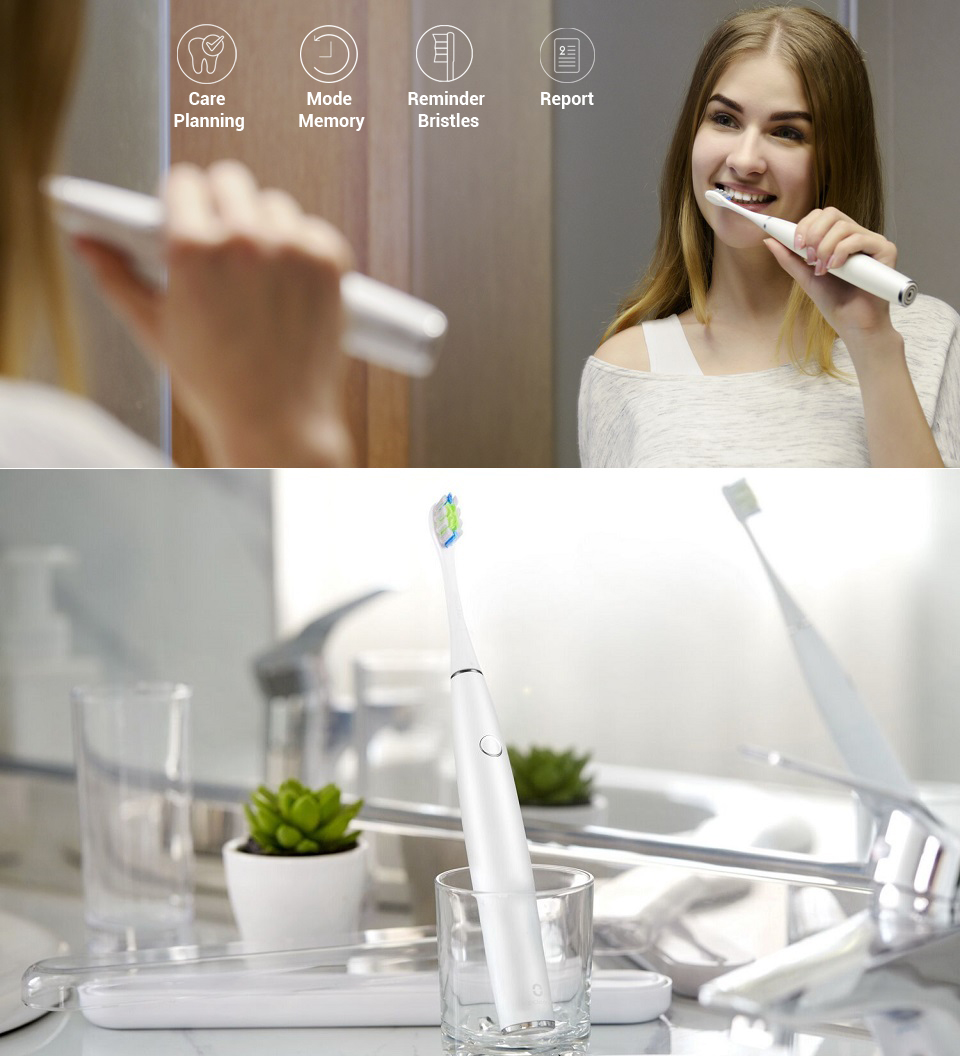 Електрична зубна щітка Oclean One процес чищення зубів