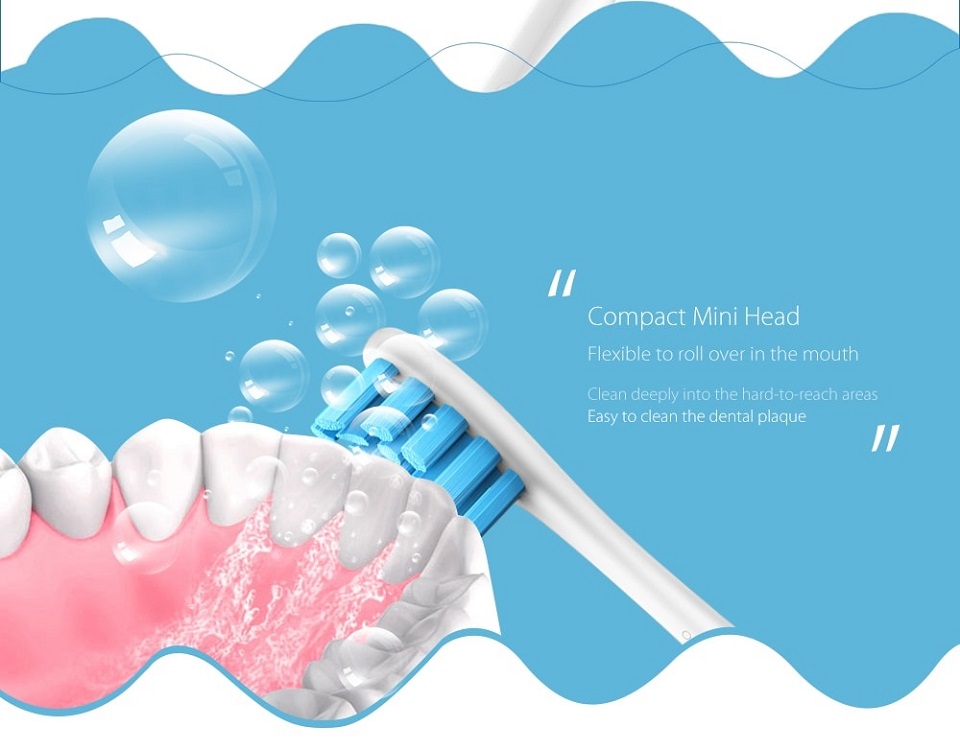 Насадка для зубної щітки Oclean P1S1 Clean brush head (Sky Blue) ефективна чистка