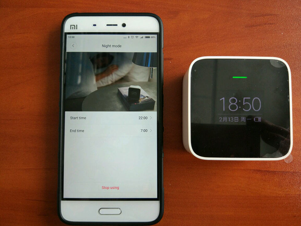 Xiaomi PM 2.5 Air Detector нічний режим