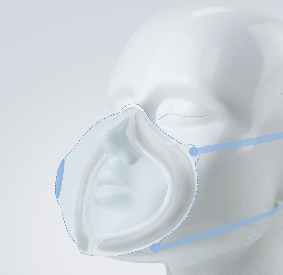 Маска для очищення повітря Purely air lock masks 3шт на обличчі користувача