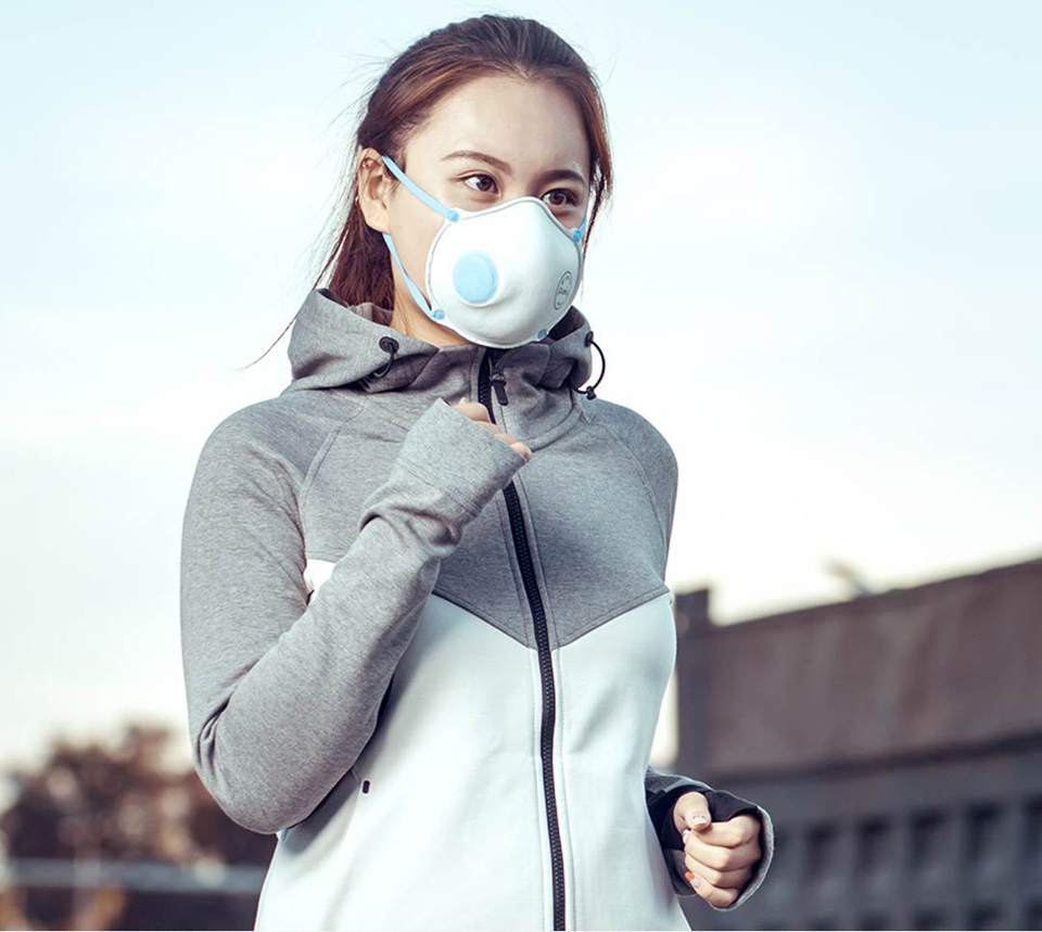 Маска для очищення повітря Purely air lock masks 3шт дівчина бігає