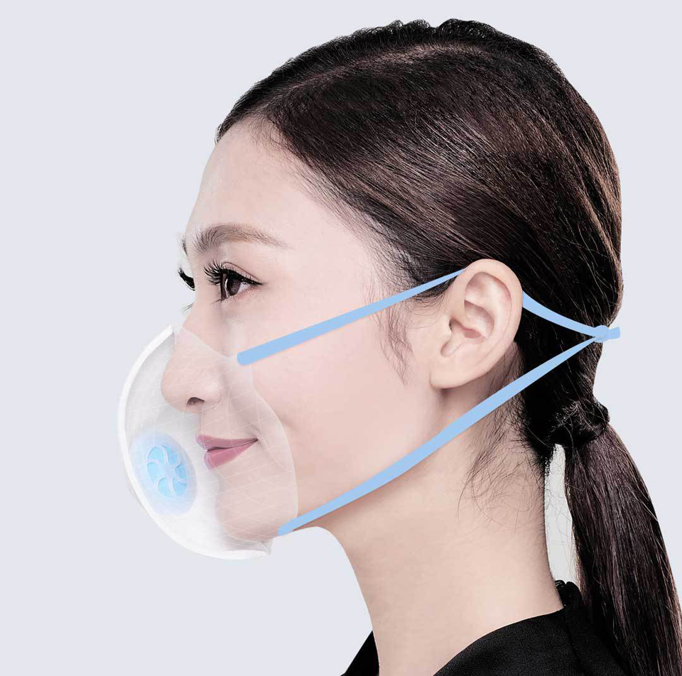 Маска для очищення повітря Purely air lock masks 3шт особливість посадки на обличчі