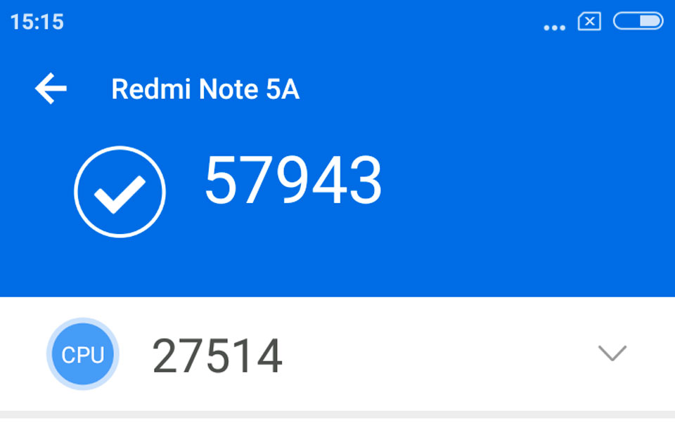 Redmi Note 5A бенчмарк AnTuTu