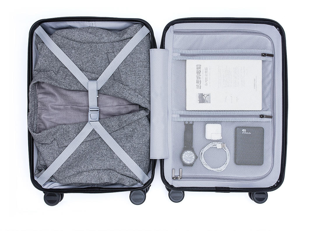 RunMi 90 Commercial Suitcase Titanium Gray 20 внутренняя структура