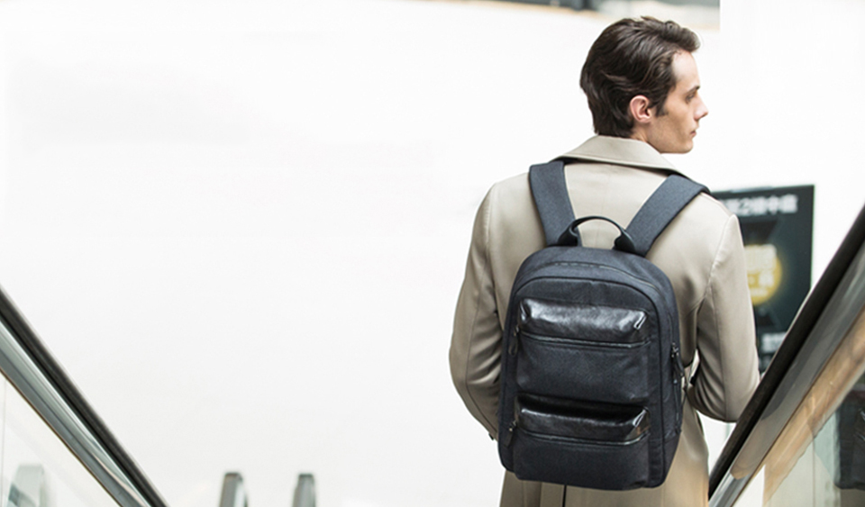 Рюкзак RunMi 90 Points Business Multi-function Backpack вид ззаду