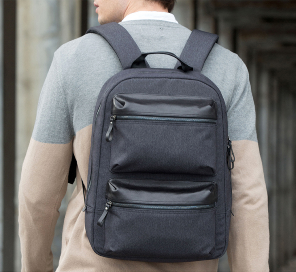 Рюкзак RunMi 90 Points Business Multi-function Backpack вид зі спини