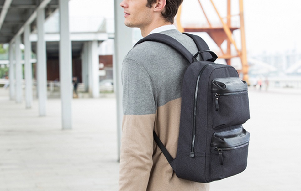 Рюкзак RunMi 90 Points Business Multi-function Backpack вид з бічного ракурсу