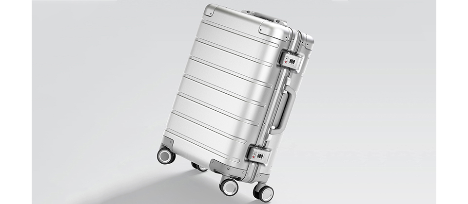 Чемодан RunMi 90 Points Metal Suitcase Business Travel Silver 20