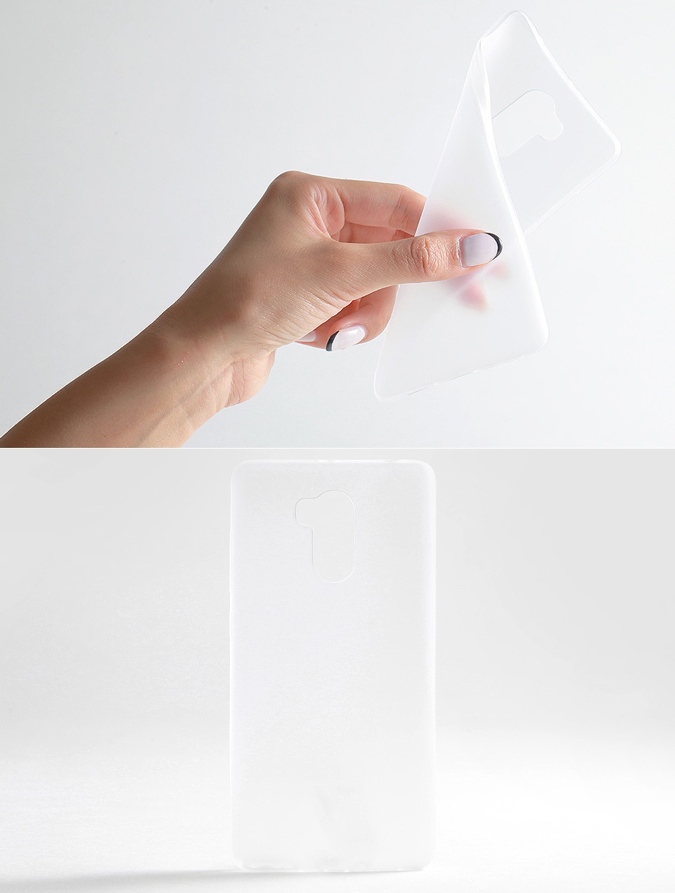 Чехол бампер силиконовый для смартфонов Xiaomi Redmi 4 Pro White демонстрция гибкости