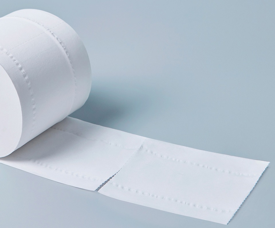 Туалетний папір Pomelo 4-х шарова White шматочки паперу