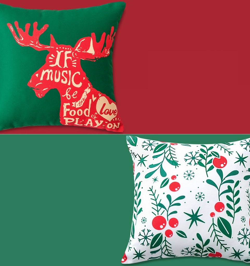 Подушка Tonight Cotton Christmas pillow 45*45 см рисунки крупным планом