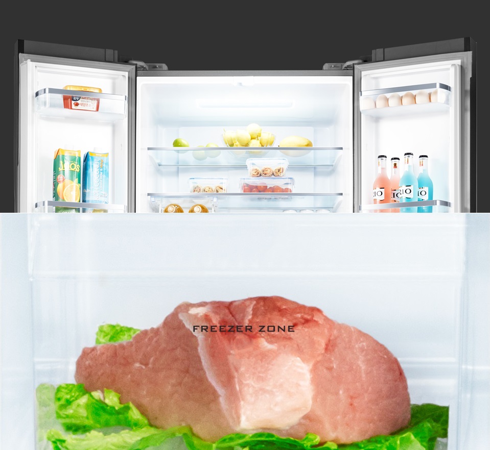 Умный холодильник Viomi Smart Refrigerator iLive Four Door Voice version отсеки и интеллектуальное охлаждение