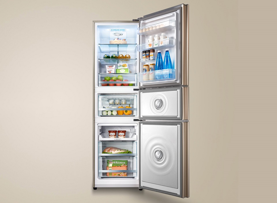 Viomi Smart Refrigerator iLive Voice Edition в открытом положении