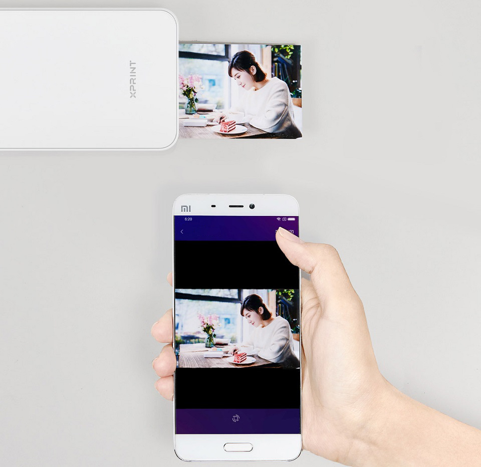 Мобильный фотопринтер XPrint White Bluetooth и NFC