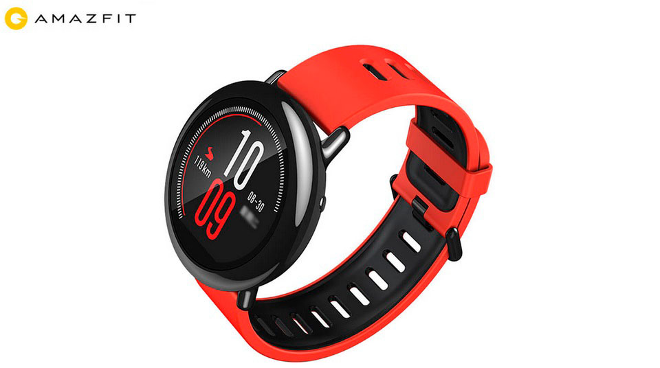Amazfit Smartwatch с красным ремешком