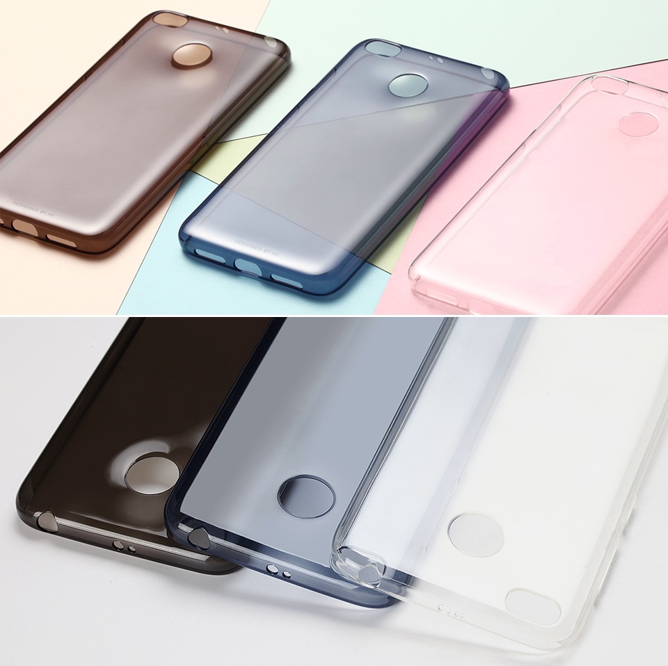 Чехол бампер для смартфонов Xiaomi Redmi 4X Soft Case Black ORIGINAL в разных цветах и ракурсах