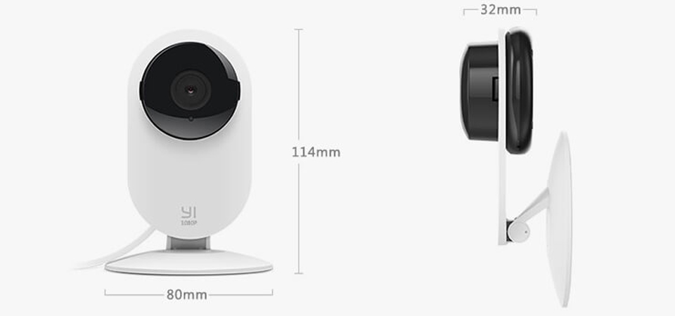 IP-камера Yi Home 1080P International Edition розміри