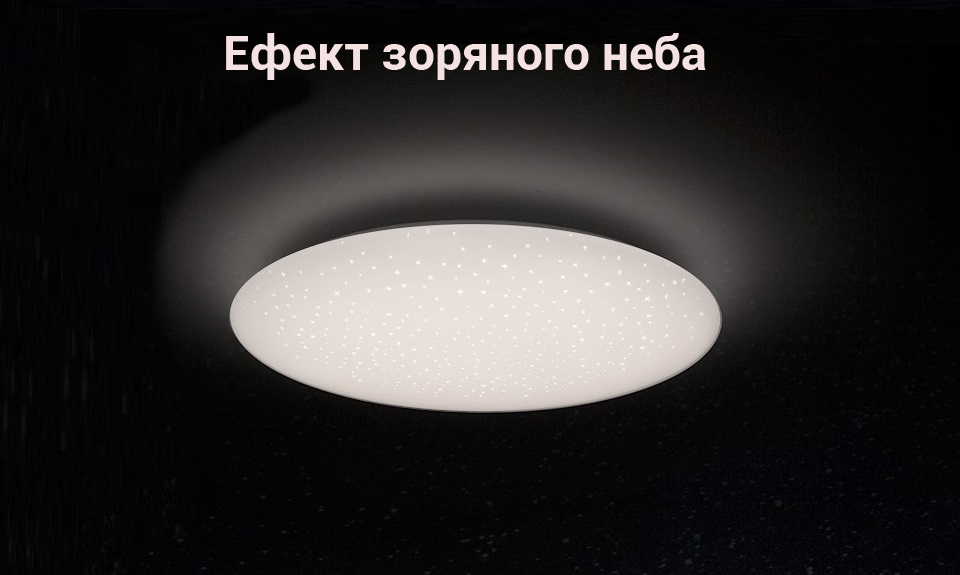 Лампа Yeelight LED Ceiling Light ефект зоряного неба