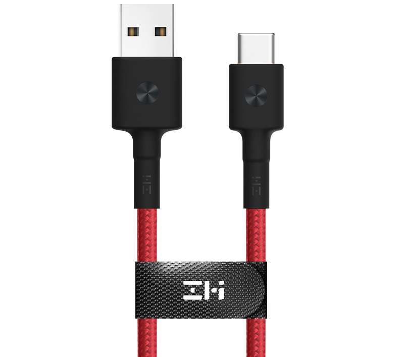 Кабель ZMi AL401 USB - Type-C Red (Kevlar) (100 см) крупним планом