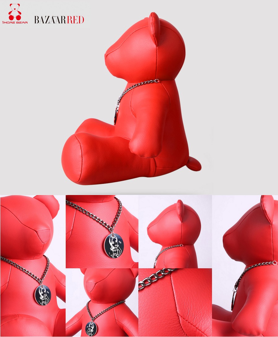 1More Bear Red красива підставка для навушників ведмідь