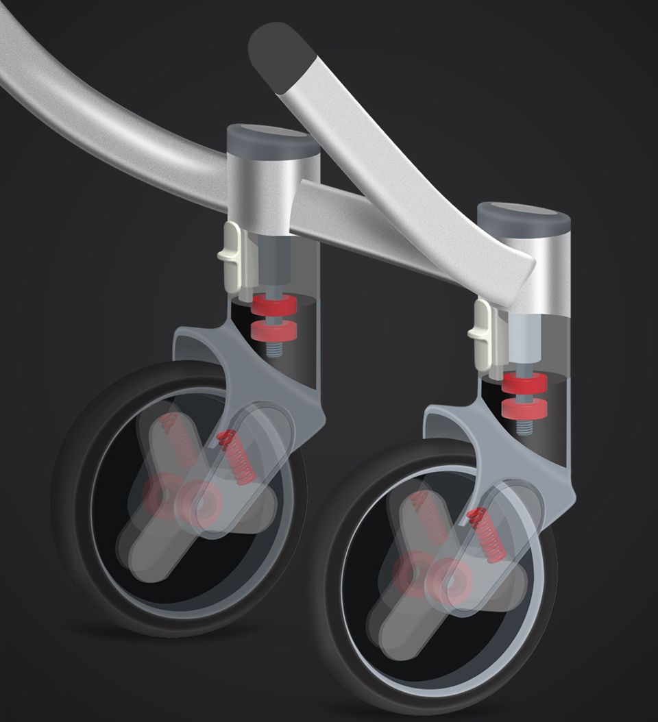 Дитяча коляска трансформер BEBEHOO START Lightweight Four-wheeled Stroller колеса