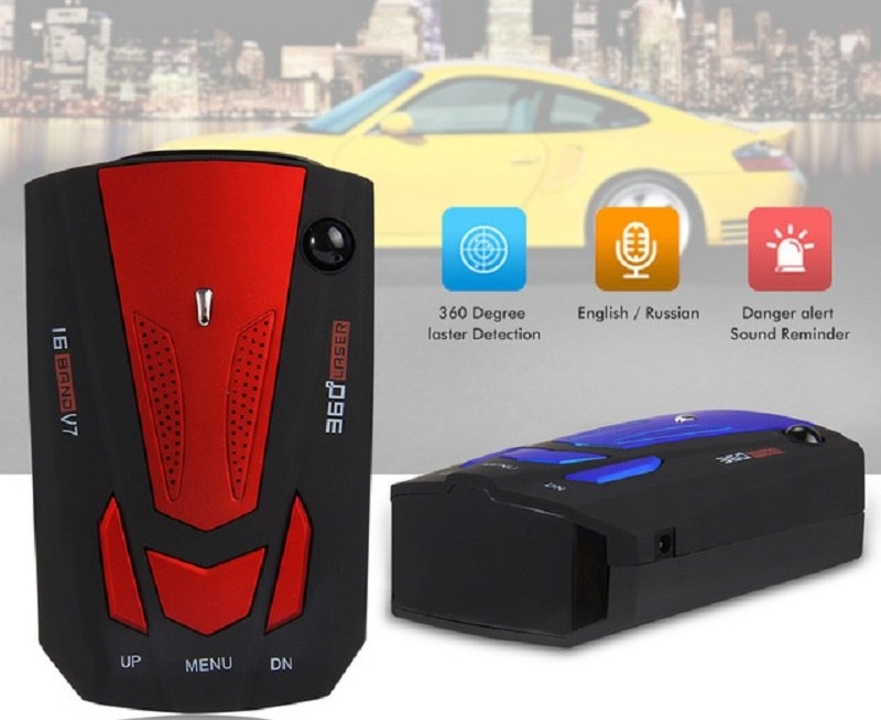 V7 360 Degrees Car Radar Detector GPS Speed Alarm крупним планом