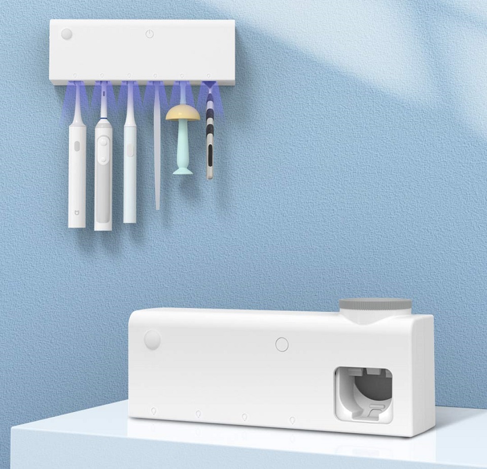 Стерилизатор, держатель зубных щеток с UF Xiaomi Dr.Meng White MKKJ01 крупным планом