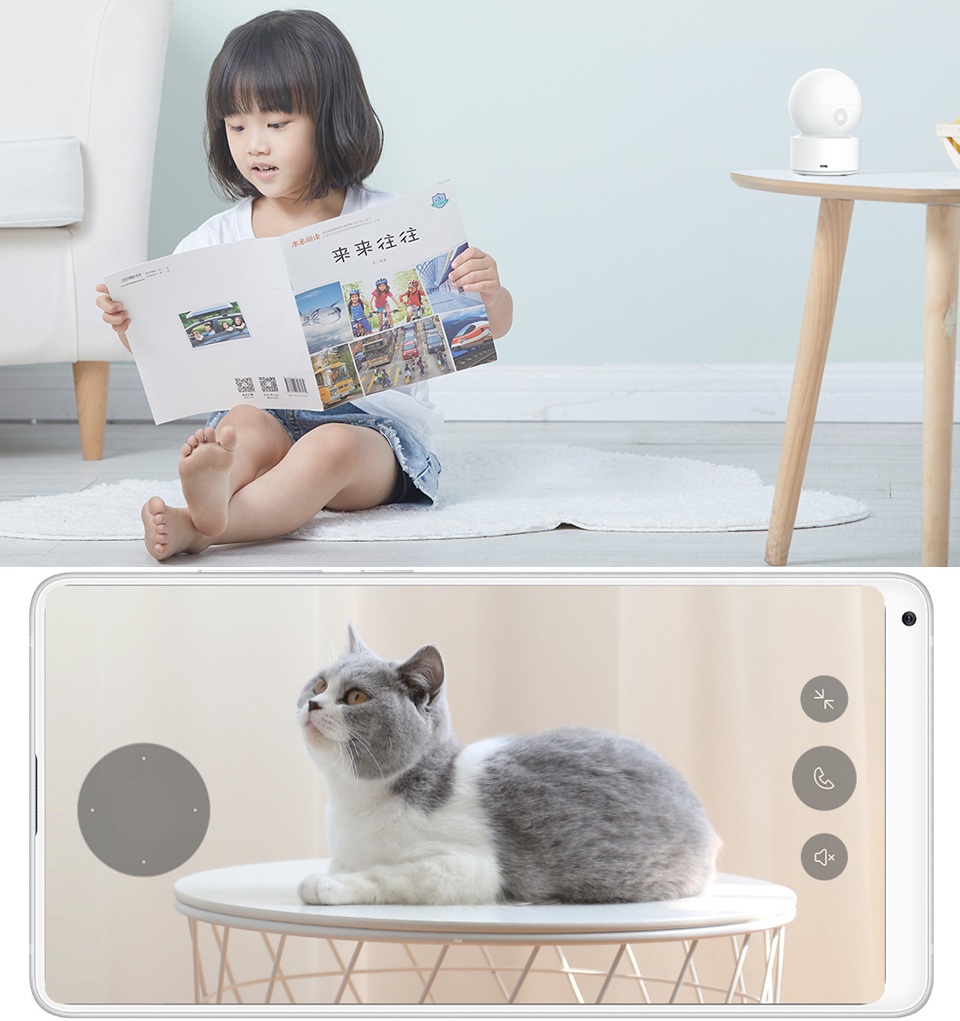 IP Камера iMi Xiaobai Smart Camera PTZ Edition CMSXJ16A дівчинка і котейка