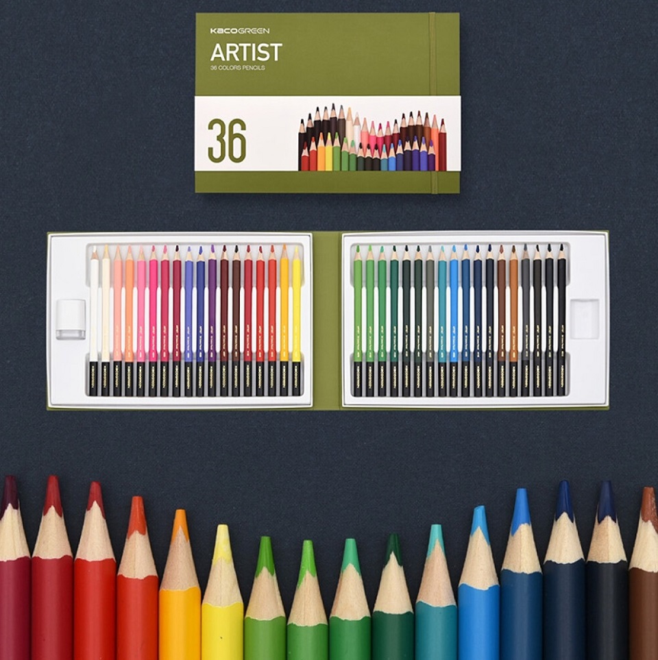Набір кольорових олівців Xiaomi KACO Art Color 36 Colored Pencil упаковка