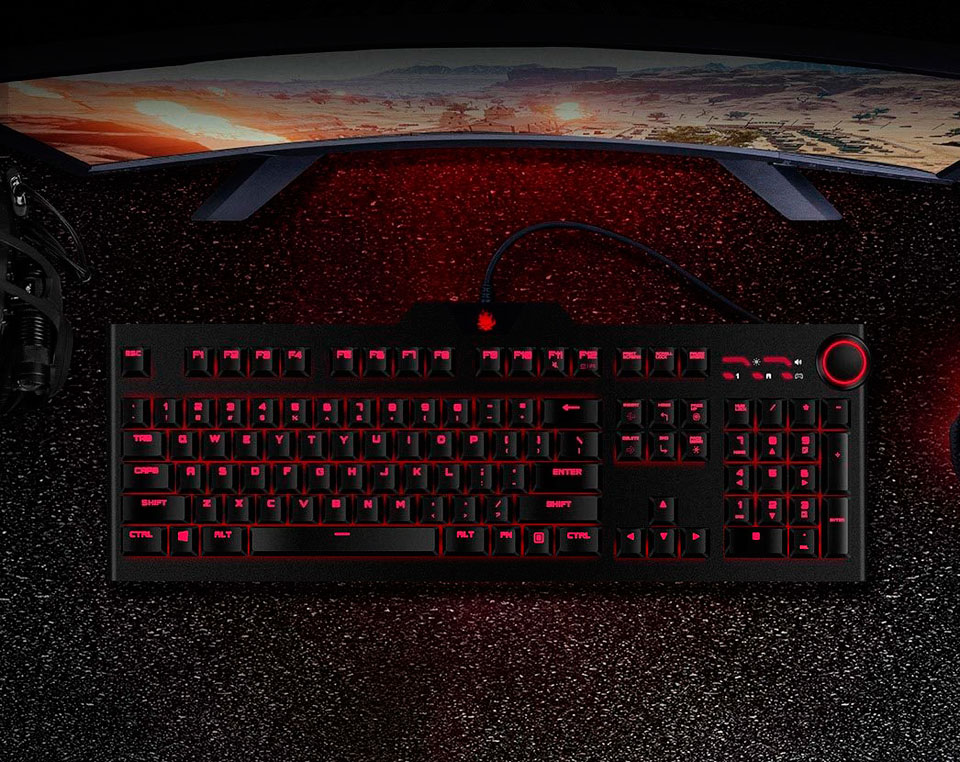BLASOUL Professional Mechanical Gaming Keyboard USB Black Y520 червона підсвітка
