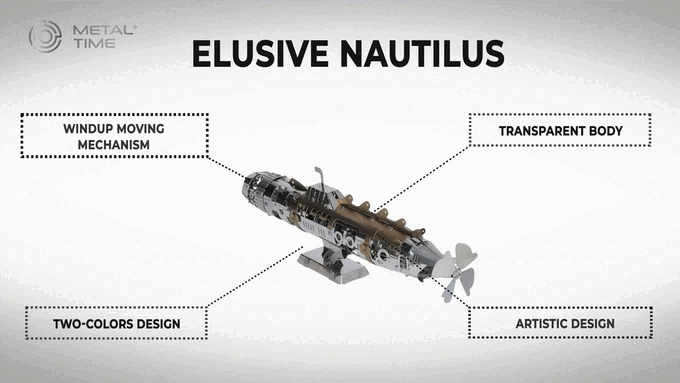 Колекційна модель Metal Time Elusive Nautilus MT045 у різних ракурсах