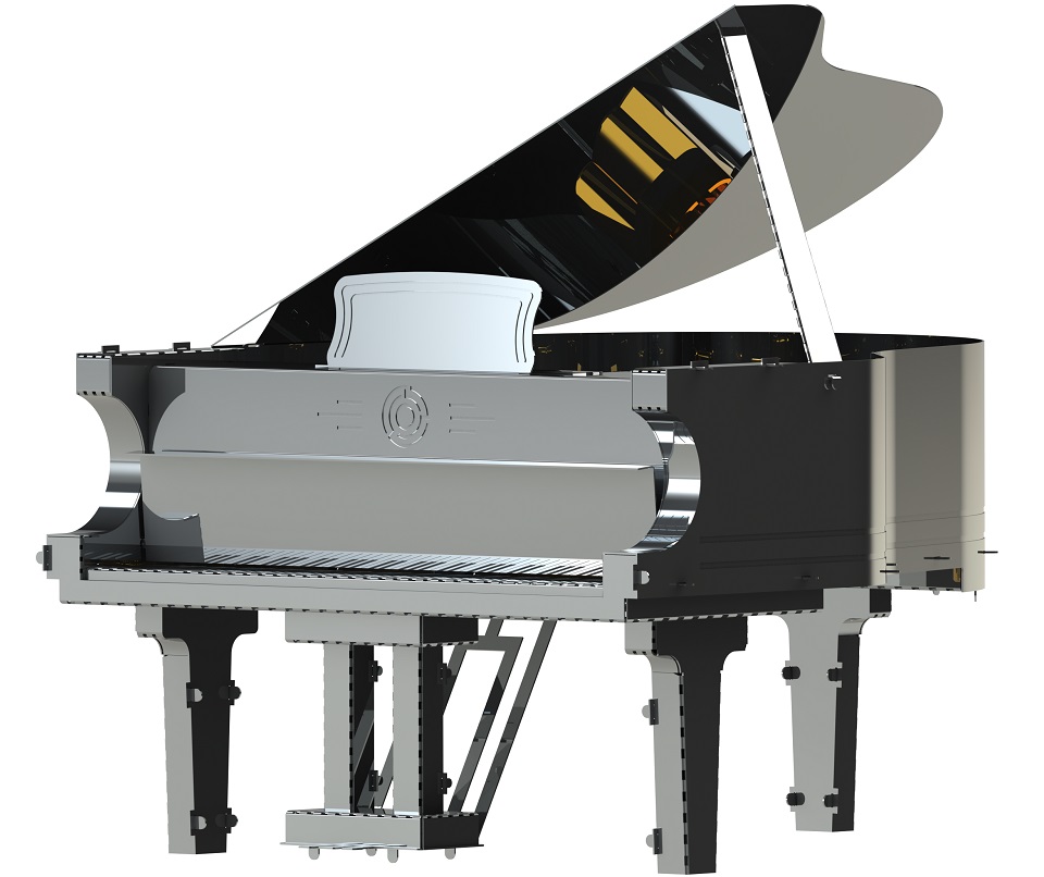 Коллекционная модель Metal Time Grande Pianola MT011 с открытой крышкой