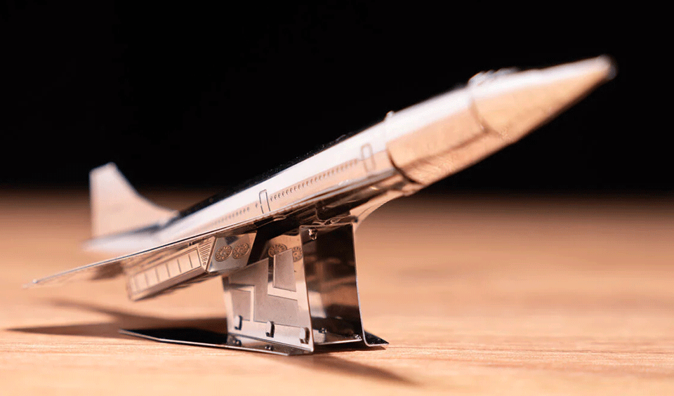 Metal Time Supersonic Legend Concorde Airplane MT078 собранная модель