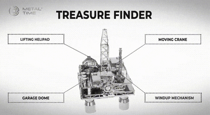 Коллекционная модель Metal Time Treasure Finder MT008 в разных ракурсах