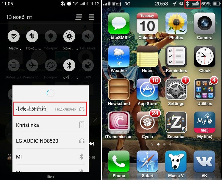 Подключение к Android и iOS Xiaomi Mi Bluetooth Speaker