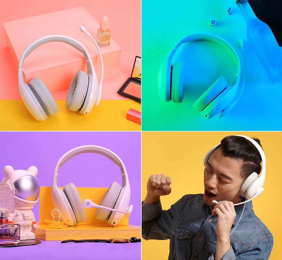 Навушники з мікрофоном провідні Mi Karaoke headset елементи дизайну