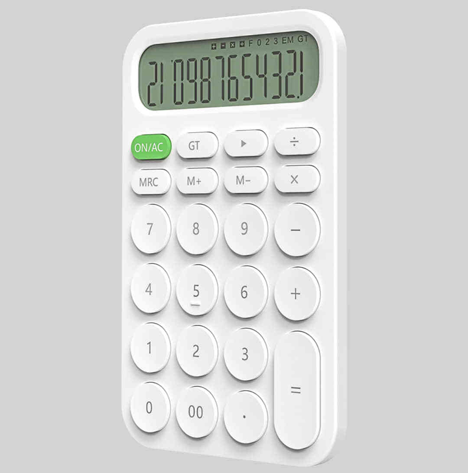 Калькулятор MiiiW Mini MWSC01 White крупним планом