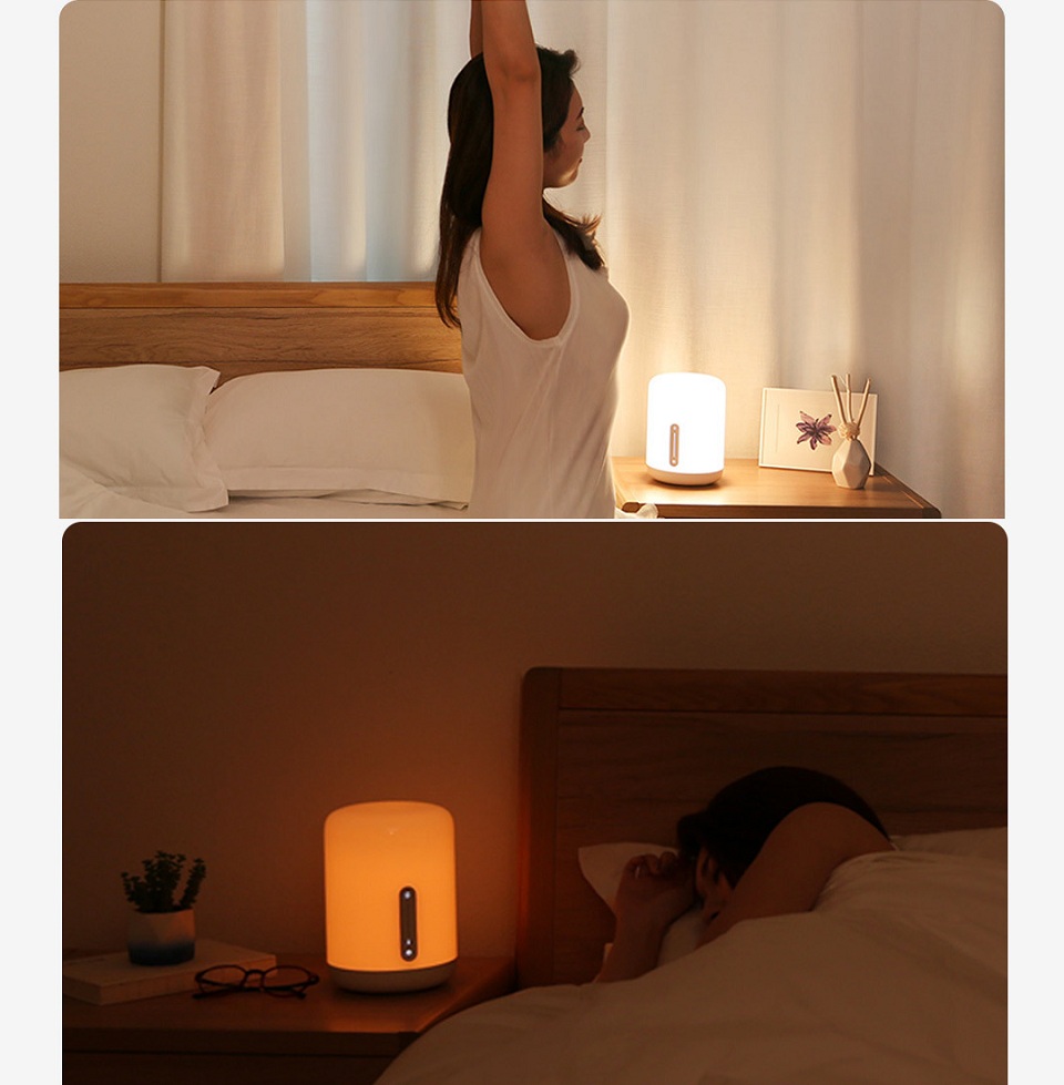 Прикроватная лампа MiJia Bedside Lamp 2 девушка проснулась