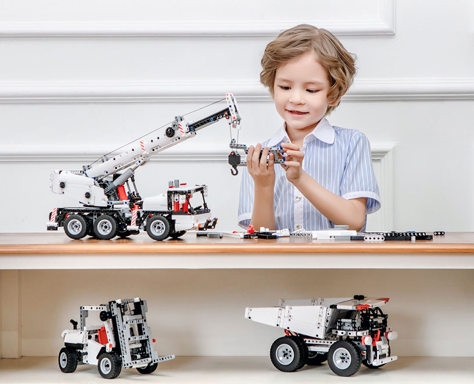 Конструктор MITU Building Block Engineering Crane MTJM03IQI ребенок собирает игрушку