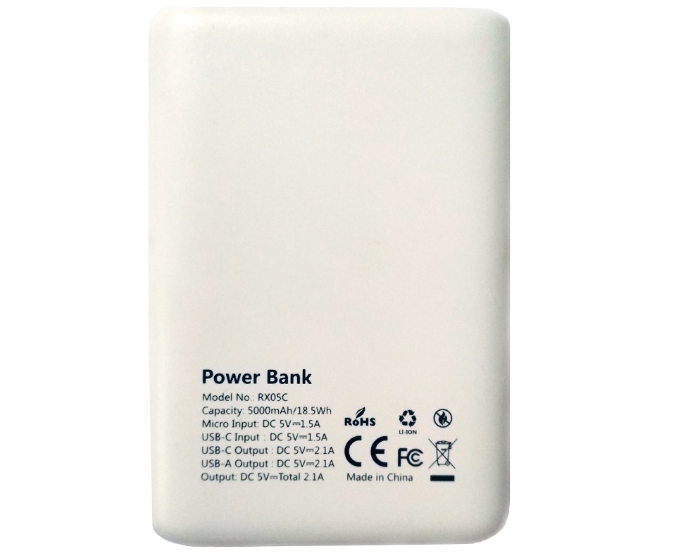 Универсальная батарея MIUI Powerbank RX05C тыльная сторона