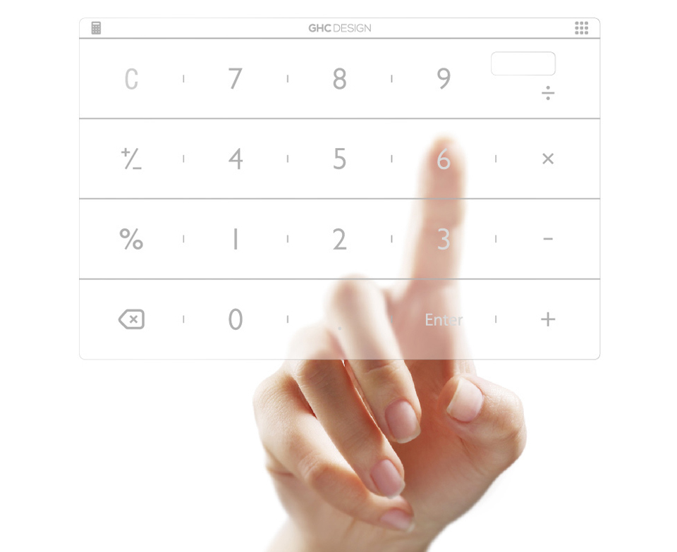 Інтелектуальна клавіатура NUMS Ultra-Thin Smart Keyboard користувач натискає на цифру