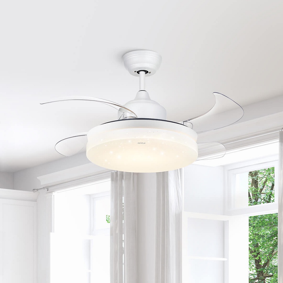 Вентилятор потолочный OPPLE stealth fan light на потолке