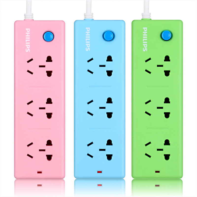 Подовжувач Philips (3 розетки без USB) в трьох кольорах